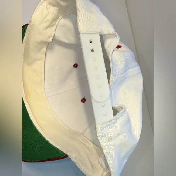 Vintage 90s San Francisco 49ers Script Snapback Hat - Cream/Red - Picture 3 of 4